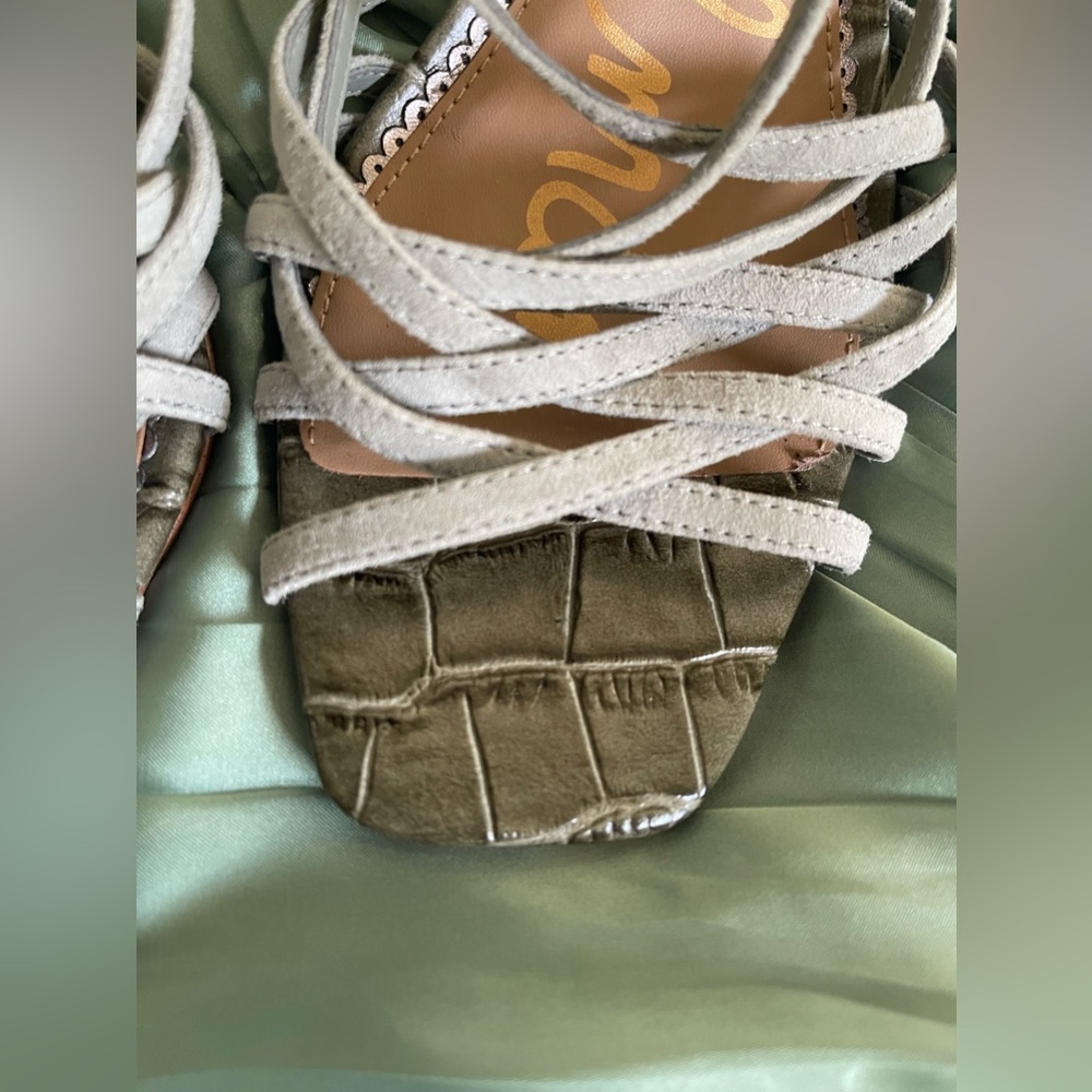 Sam Edelman Green sage suede heels 8.5 NWT - Picture 6 of 11